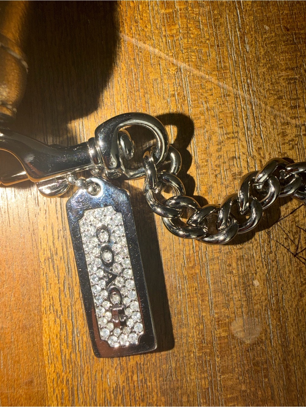 Coach Metallic Bronze Mini Wristlet with Buckle Detail - Picture 3 of 6
